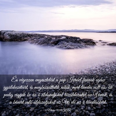 Picture 03 - 4 Mózes 15:25 KAR - És végezzen engesztelést a pap Izráel fiainak - Bible Verse Picture