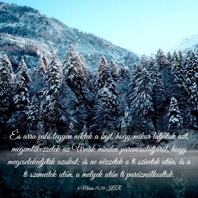 Picture 03 - 4 Mózes 15:39 KAR - És arra való legyen néktek a bojt, hogy mikor - Bible Verse Picture