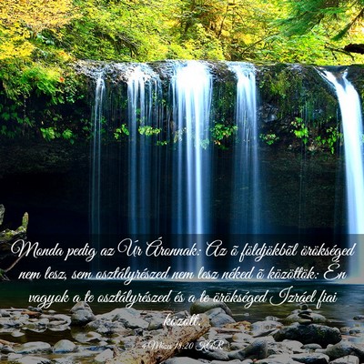 Picture 03 - 4 Mózes 18:20 KAR - Monda pedig az Úr Áronnak: Az õ földjökbõl - Bible Verse Picture