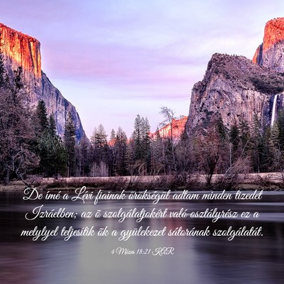 Picture 03 - 4 Mózes 18:21 KAR - De ímé a Lévi fiainak örökségül adtam - Bible Verse Picture