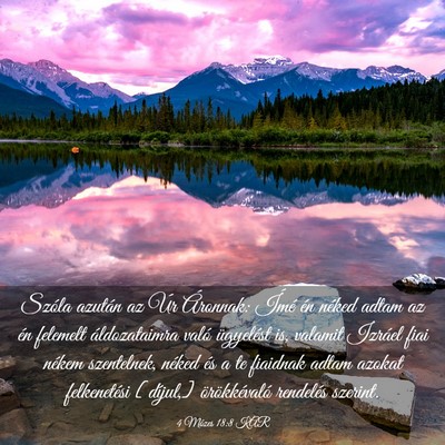 Picture 03 - 4 Mózes 18:8 KAR - Szóla azután az Úr Áronnak: Ímé én néked - Bible Verse Picture