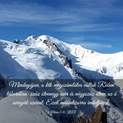 Picture 03 - 4 Mózes 2:16 KAR - Mindnyájan, a kik megszámlálva voltak Rúben - Bible Verse Picture