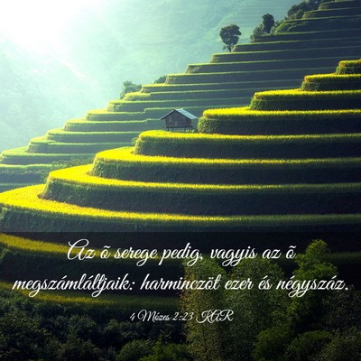 Picture 03 - 4 Mózes 2:23 KAR - Az õ serege pedig, vagyis az õ - Bible Verse Picture