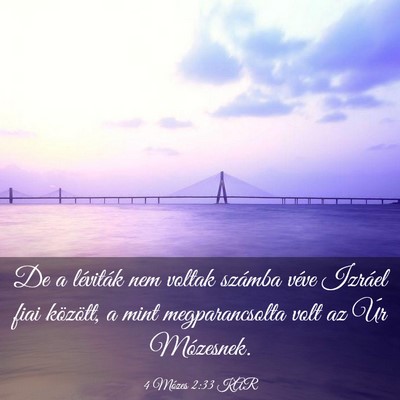 Picture 03 - 4 Mózes 2:33 KAR - De a léviták nem voltak számba véve Izráel - Bible Verse Picture
