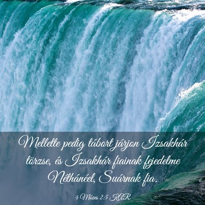 Picture 03 - 4 Mózes 2:5 KAR - Mellette pedig tábort járjon Izsakhár törzse, - Bible Verse Picture