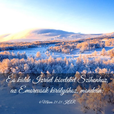 Picture 03 - 4 Mózes 21:21 KAR - És külde Izráel követeket Szíhonhoz, az - Bible Verse Picture