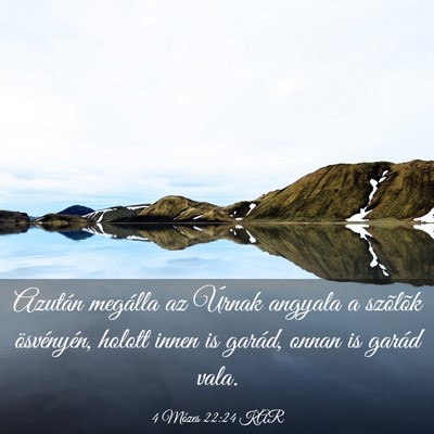 Picture 03 - 4 Mózes 22:24 KAR - Azután megálla az Úrnak angyala a szõlõk - Bible Verse Picture