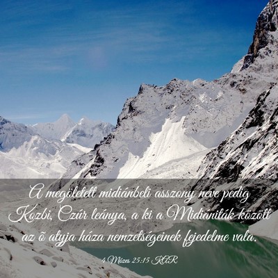 Picture 03 - 4 Mózes 25:15 KAR - A megöletett midiánbeli asszony neve pedig - Bible Verse Picture