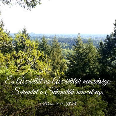 Picture 03 - 4 Mózes 26:31 KAR - És Aszriéltõl az Aszriéliták nemzetsége; - Bible Verse Picture