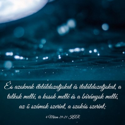 Picture 03 - 4 Mózes 29:21 KAR - És azoknak ételáldozatjokat és - Bible Verse Picture