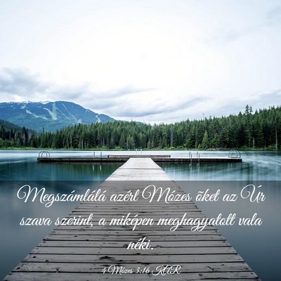 Picture 03 - 4 Mózes 3:16 KAR - Megszámlálá azért Mózes õket az Úr szava - Bible Verse Picture