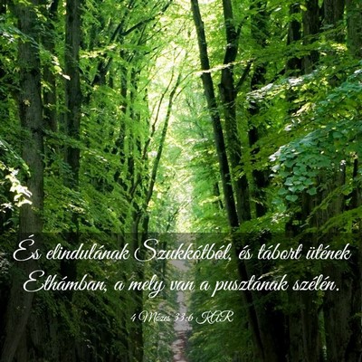 Picture 03 - 4 Mózes 33:6 KAR - És elindulának Szukkótból, és tábort - Bible Verse Picture