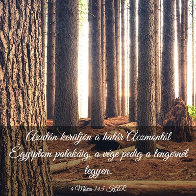 Picture 03 - 4 Mózes 34:5 KAR - Azután kerüljön a határ Aczmontól Égyiptom - Bible Verse Picture