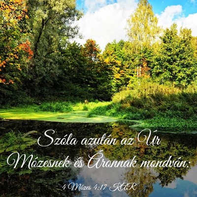 Picture 03 - 4 Mózes 4:17 KAR - Szóla azután az Úr Mózesnek és Áronnak - Bible Verse Picture