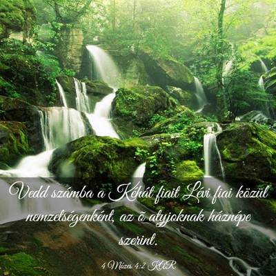 Picture 03 - 4 Mózes 4:2 KAR - Vedd számba a Kéhát fiait Lévi fiai közül - Bible Verse Picture