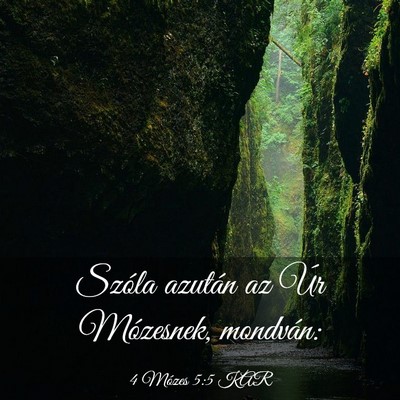 Picture 03 - 4 Mózes 5:5 KAR - Szóla azután az Úr Mózesnek, - Bible Verse Picture