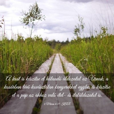 Picture 03 - 4 Mózes 6:17 KAR - A kost is készítse el hálaadó áldozatul az - Bible Verse Picture