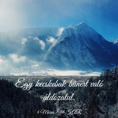 Picture 03 - 4 Mózes 7:46 KAR - Egy kecskebak bûnért való - Bible Verse Picture