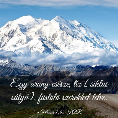 Picture 03 - 4 Mózes 7:62 KAR - Egy arany csésze, tíz [siklus súlyú], - Bible Verse Picture