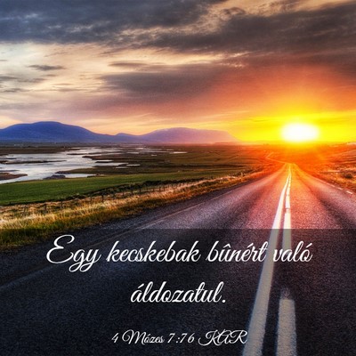 Picture 03 - 4 Mózes 7:76 KAR - Egy kecskebak bûnért való - Bible Verse Picture