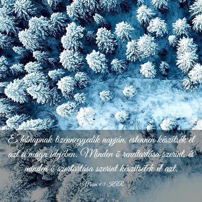 Picture 03 - 4 Mózes 9:3 KAR - E hónapnak tizennegyedik napján, estennen - Bible Verse Picture