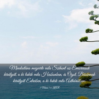 Picture 03 - 5 Mózes 1:4 KAR - Minekutána megverte vala Szihont az Emoreusok - Bible Verse Picture