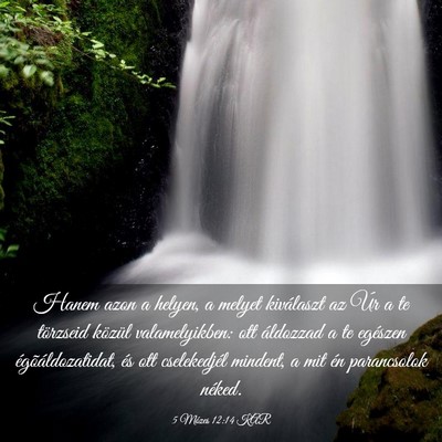 Picture 03 - 5 Mózes 12:14 KAR - Hanem azon a helyen, a melyet kiválaszt az Úr a - Bible Verse Picture