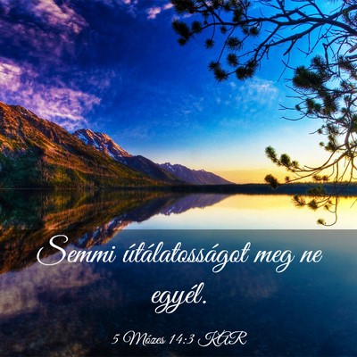 Picture 03 - 5 Mózes 14:3 KAR - Semmi útálatosságot meg ne - Bible Verse Picture