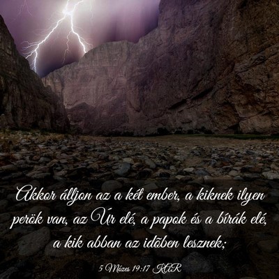 Picture 03 - 5 Mózes 19:17 KAR - Akkor álljon az a két ember, a kiknek ilyen - Bible Verse Picture