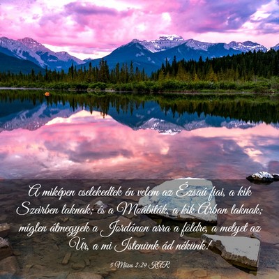 Picture 03 - 5 Mózes 2:29 KAR - A miképen cselekedtek én velem az Ézsaú fiai, - Bible Verse Picture