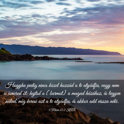 Picture 03 - 5 Mózes 22:2 KAR - Hogyha pedig nincs közel hozzád a te atyádfia, - Bible Verse Picture