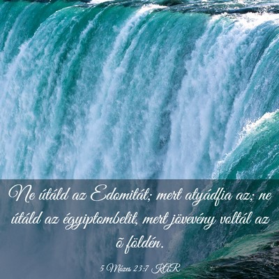 Picture 03 - 5 Mózes 23:7 KAR - Ne útáld az Edomitát; mert atyádfia az; ne - Bible Verse Picture