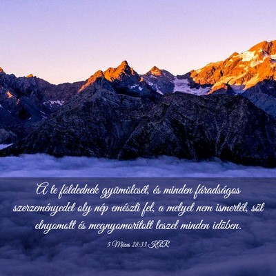 Picture 03 - 5 Mózes 28:33 KAR - A te földednek gyümölcsét, és minden - Bible Verse Picture