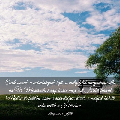 Picture 03 - 5 Mózes 29:1 KAR - Ezek annak a szövetségnek ígéi, a mely felõl - Bible Verse Picture