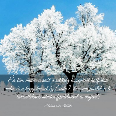 Picture 03 - 5 Mózes 5:23 KAR - És lõn, mikor a szót a setétség közepébõl - Bible Verse Picture