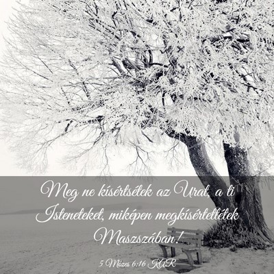 Picture 03 - 5 Mózes 6:16 KAR - Meg ne kísértsétek az Urat, a ti Isteneteket, - Bible Verse Picture