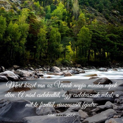 Picture 03 - Abdiás 1:15 KAR - Mert közel van az Úrnak napja minden népek - Bible Verse Picture