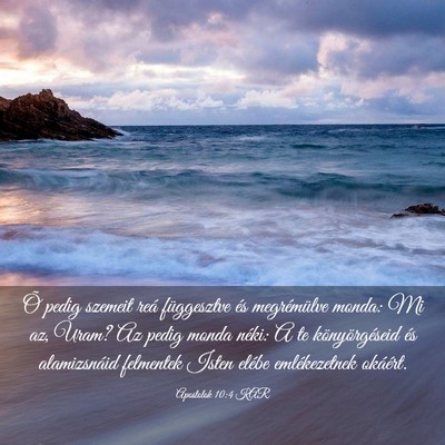 Picture 03 - Apostolok 10:4 KAR - Õ pedig szemeit reá függesztve és - Bible Verse Picture