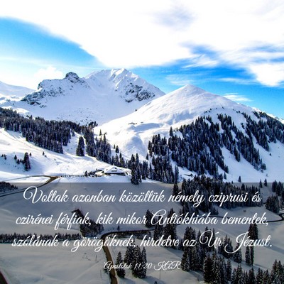Picture 03 - Apostolok 11:20 KAR - Voltak azonban közöttük némely cziprusi és - Bible Verse Picture