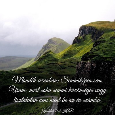 Picture 03 - Apostolok 11:8 KAR - Mondék azonban: Semmiképen sem, Uram; mert soha - Bible Verse Picture