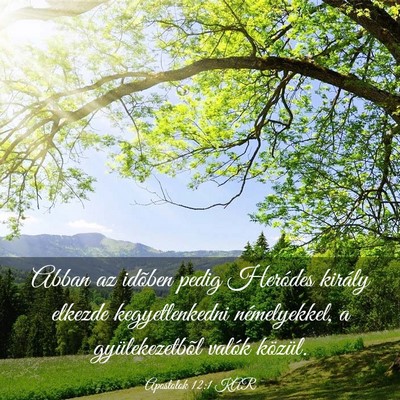 Picture 03 - Apostolok 12:1 KAR - Abban az idõben pedig Heródes király elkezde - Bible Verse Picture