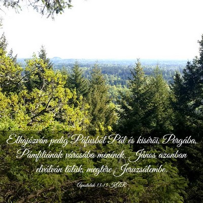 Picture 03 - Apostolok 13:13 KAR - Elhajózván pedig Páfusból Pál és kisérõi, - Bible Verse Picture