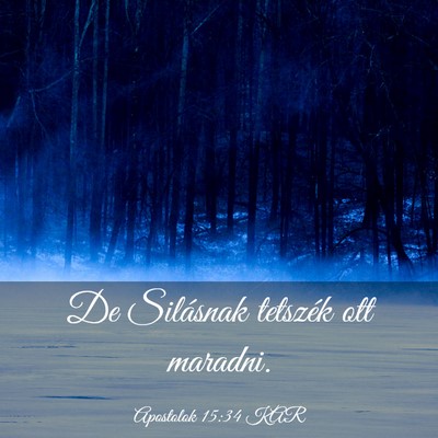 Picture 03 - Apostolok 15:34 KAR - De Silásnak tetszék ott - Bible Verse Picture