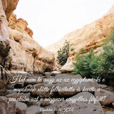 Picture 03 - Apostolok 21:38 KAR - Hát nem te vagy az az egyiptomi, ki e napoknak - Bible Verse Picture
