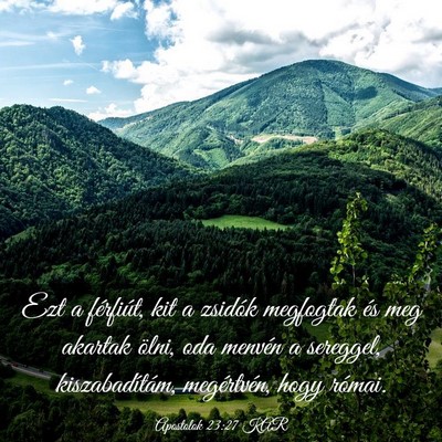 Picture 03 - Apostolok 23:27 KAR - Ezt a férfiút, kit a zsidók megfogtak és meg - Bible Verse Picture