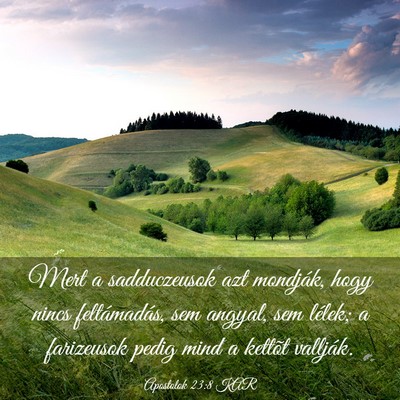 Picture 03 - Apostolok 23:8 KAR - Mert a sadduczeusok azt mondják, hogy nincs - Bible Verse Picture