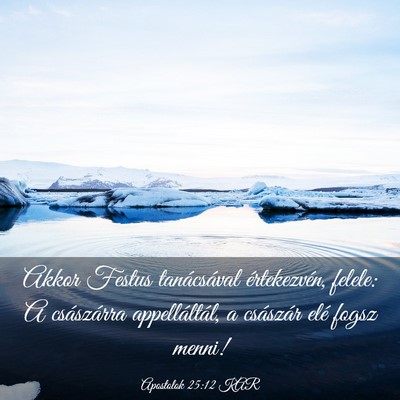 Picture 03 - Apostolok 25:12 KAR - Akkor Festus tanácsával értekezvén, felele: A - Bible Verse Picture