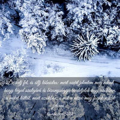 Picture 03 - Apostolok 26:16 KAR - De kelj fel, és állj lábaidra: mert azért - Bible Verse Picture