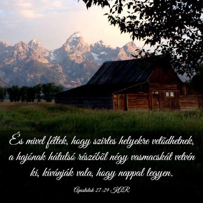 Picture 03 - Apostolok 27:29 KAR - És mivel féltek, hogy szirtes helyekre - Bible Verse Picture