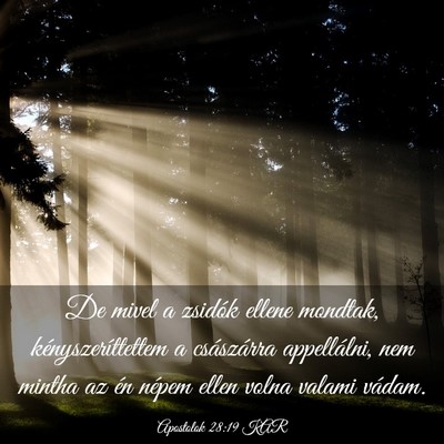 Picture 03 - Apostolok 28:19 KAR - De mivel a zsidók ellene mondtak, - Bible Verse Picture